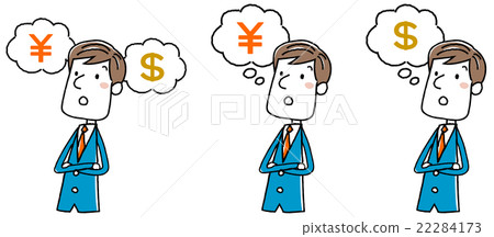 插圖素材:商人認為錢美元 插圖素材:商人認為錢美元 22284173