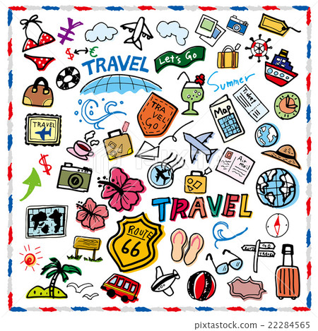 Travel scribbling note air mail white 22284565