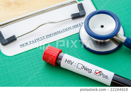 Record new patient HIV positive. 22284928