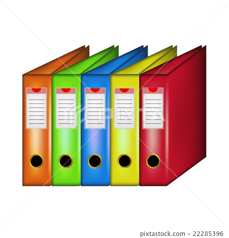 Row of office folders Row of office folders 22285396
