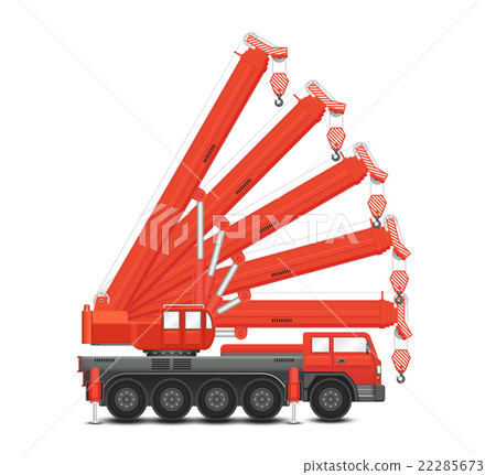 Mobile crane vector Mobile crane vector 22285673
