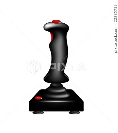 Joystick in retro design on white background - Stock Illustration ...