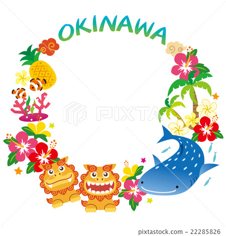 Okinawa material frame copy space 22285826
