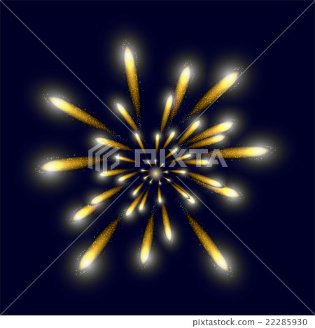 Yellow bright firework in the sky. Yellow bright firework in the sky. 22285930
