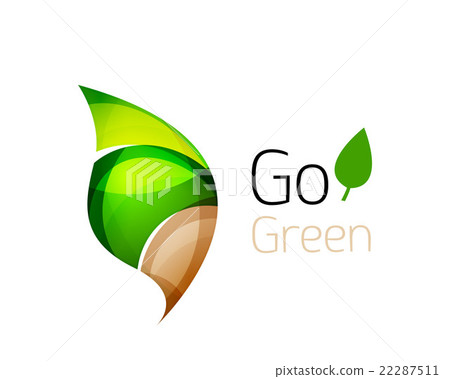 Go green abstract nature logo - Stock Illustration [22287511] - PIXTA