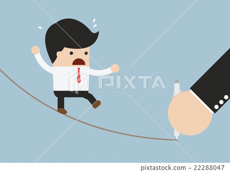 Businessman walking on rope - Stock Illustration [22288047] - PIXTA