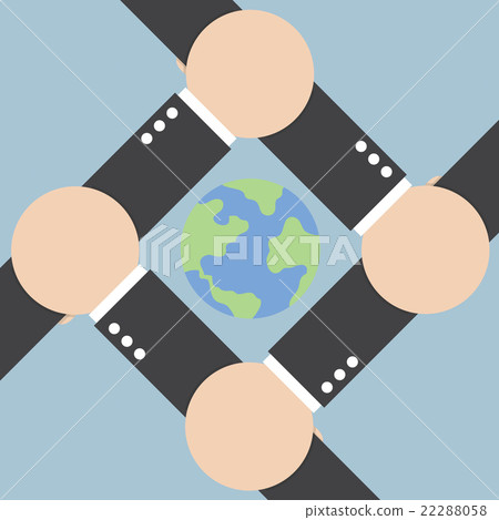 Hands connecting around the world 22288058