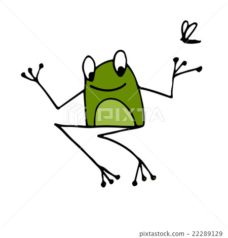 Funny frog, sketch for your design Funny frog, sketch for your design 22289129