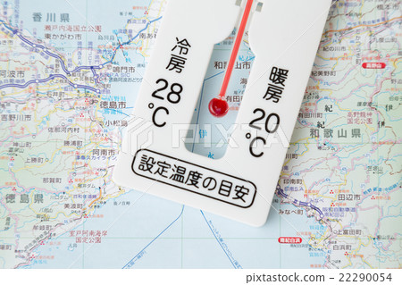 Map and thermometer Map and thermometer 22290054