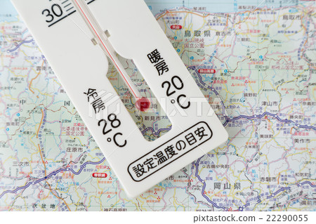 Map and thermometer Map and thermometer 22290055