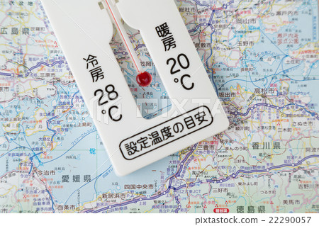 Map and thermometer Map and thermometer 22290057