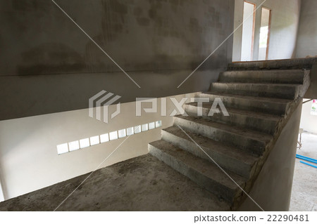 staircase cement concrete structure in residential 22290481