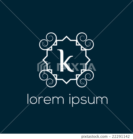 Luxury vintage letter k vector logo template - Stock Illustration ...