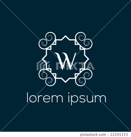 Luxury vintage letter W vector logo template - Stock Illustration ...