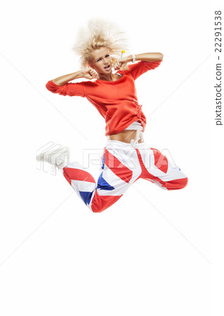 Crazy jump isolated on white Crazy jump isolated on white 22291538