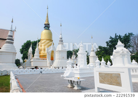 golden pagoda in wat suan dok temple, chiang mai golden pagoda in wat suan dok temple, chiang mai 22291539