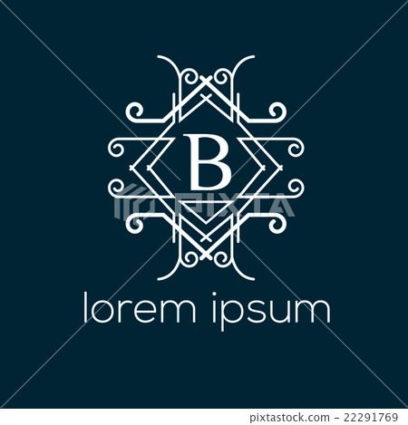Luxury vintage letter B vector logo template - Stock Illustration ...