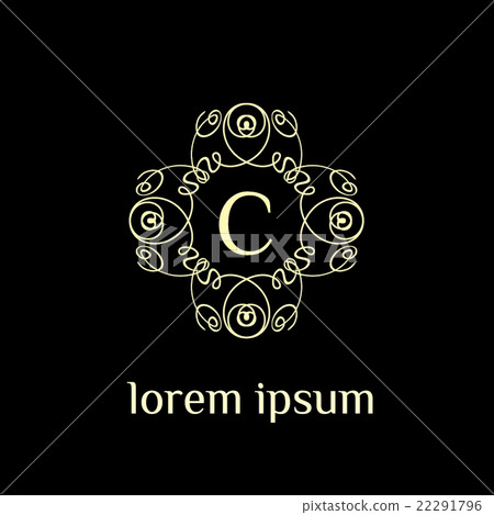 Luxury vintage letter C vector logo template - Stock Illustration ...