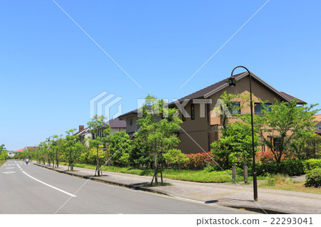 新鮮的綠色住宅區 22293041