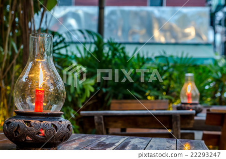Candle light in glass Candle light in glass 22293247