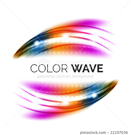 Blurred vector wave design elements 22297036