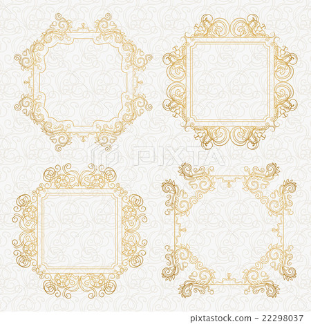 Calligraphic elements vintage set . Vector frame - Stock Illustration ...