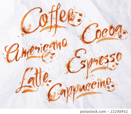 Lettering coffee drops 22298452