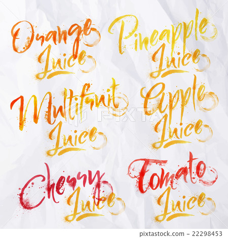 Lettering juice drops - Stock Illustration [22298453] - PIXTA
