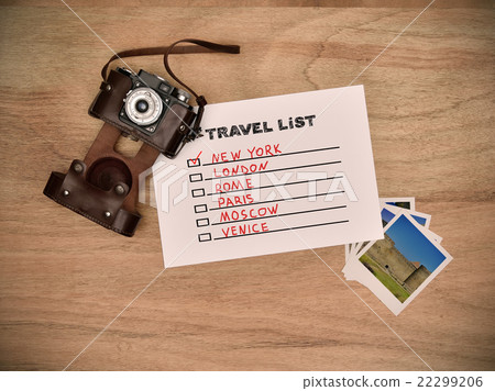 paper with drawing travel list paper with drawing travel list 22299206