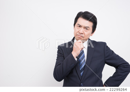 Middle businessman (worried, think) Middle businessman (worried, think) 22299264