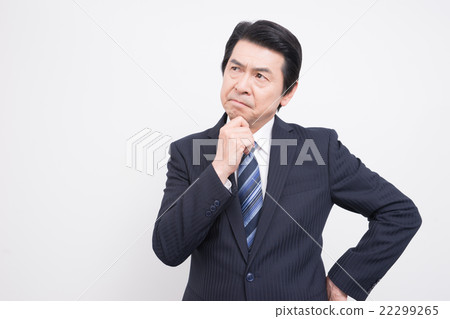 Middle businessman (worried, think) 22299265