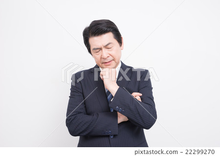 Middle businessman (worried, think) 22299270