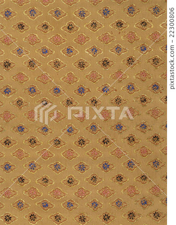 日本圖案真絲麵料染色舊佈拉伸 22300806