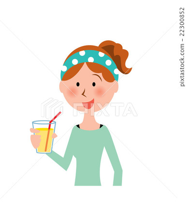 健康的女人喝果汁 22300852