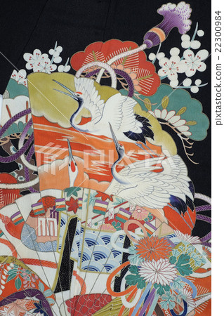 Japanese pattern silk fabric dyed cloth kimono kimono pattern Japanese pattern silk fabric dyed cloth kimono kimono pattern 22300984