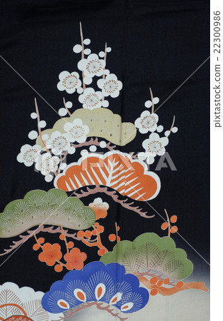 日式圖案真絲麵料染色布和服和服圖案 日式圖案真絲麵料染色布和服和服圖案 22300986
