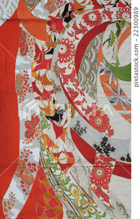 Japanese pattern silk fabric dyed cloth kimono kimono pattern Japanese pattern silk fabric dyed cloth kimono kimono pattern 22300989