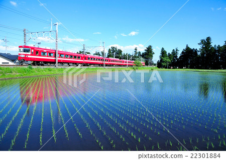 臨時快速火車運行稻田水彩和東武日光線 臨時快速火車運行稻田水彩和東武日光線 22301884