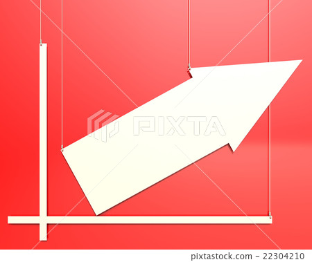 Blank chart hang on red background 22304210
