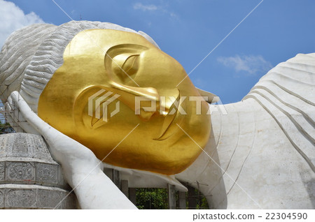 reclining Buddha face under construction 22304590