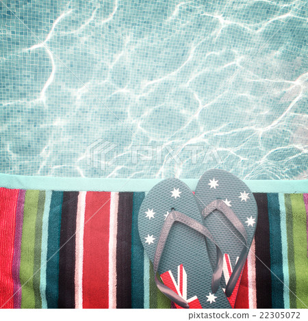 sandals  on towel 22305072