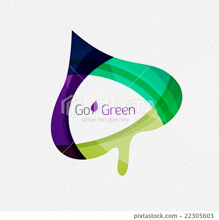 Green concept, geometric design eco leaf Green concept, geometric design eco leaf 22305603