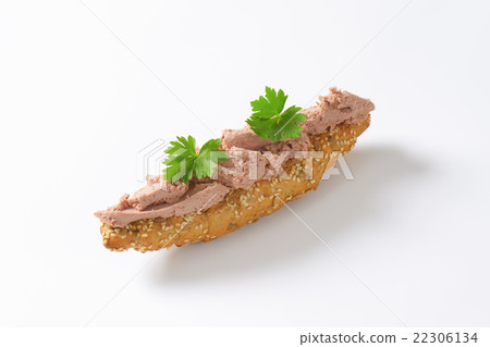 Bread roll with pate 22306134