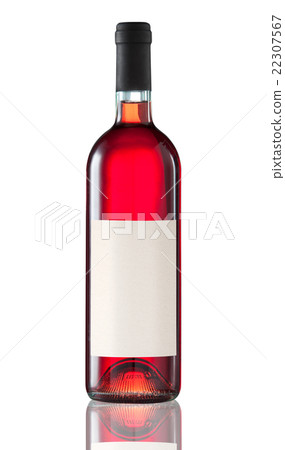 Wine bottle isolated with blank label. Wine bottle isolated with blank label. 22307567