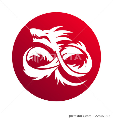 Chinese dragon on white background vector Chinese dragon on white background vector 22307922