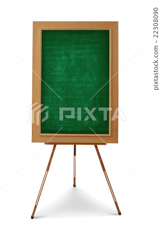 green chalk board with tripod isolate 22308090