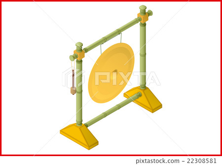 gong flat vector 3d illustration gong flat vector 3d illustration 22308581
