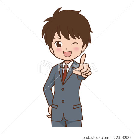 男孩指著插圖 男孩指著插圖 22308925