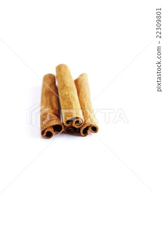 Medicated plants health food · cinnamon stick cut out front · white back vertical position 22309801