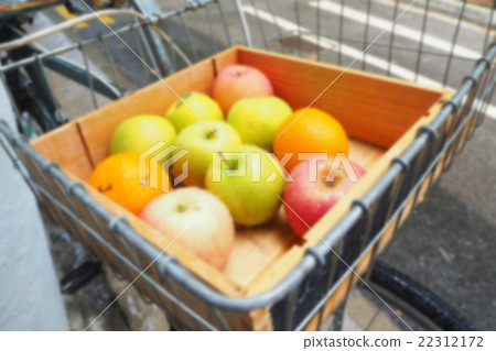 Blurred abstract background of Fruit in a bike bas 22312172